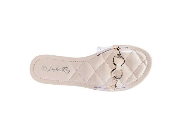 SCOTH Clear Buckled Quilted Slides Rag Company