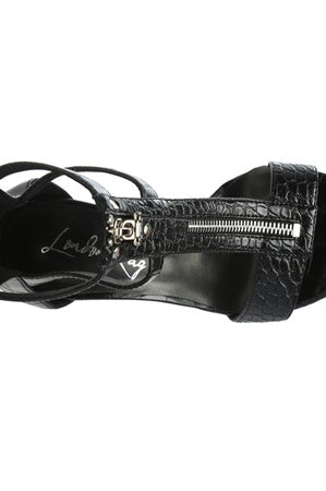 FELICITY Zip Up Croc Textured Sandals Rag Company
