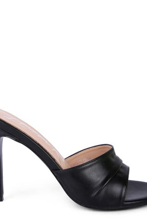 3RD DIVORCE Pleated Strap High Heeled Sandal Rag Company