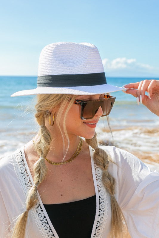 Classic Straw Panama Fedora Hat Aili's Corner