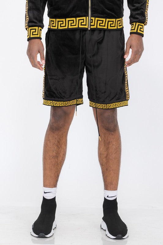 Status Print Velour Shorts Suede Shorts WEIV