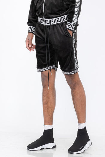 Status Print Velour Shorts Suede Shorts WEIV