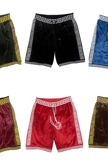 Status Print Velour Shorts Suede Shorts WEIV