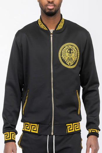 Mens Black and Gold Detail Track Suit WEIV