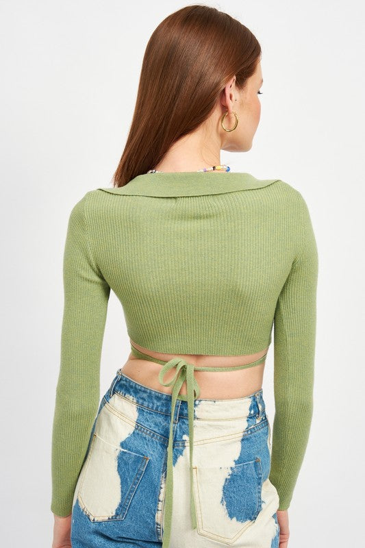 LONG SLEEVE CROPPED TOP Emory Park