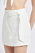 HIGH WAIST BELTED MINI SKIRT Emory Park