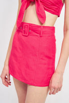 HIGH WAIST BELTED MINI SKIRT Emory Park