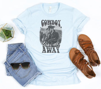 Cowboy Take Me Away Rip Wheeler Tee Ocean and 7th