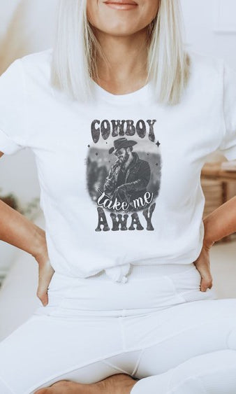 Cowboy Take Me Away Rip Wheeler Tee Ocean and 7th