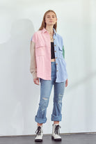 COLOR BLOCK SHIRTS Jade By Jane