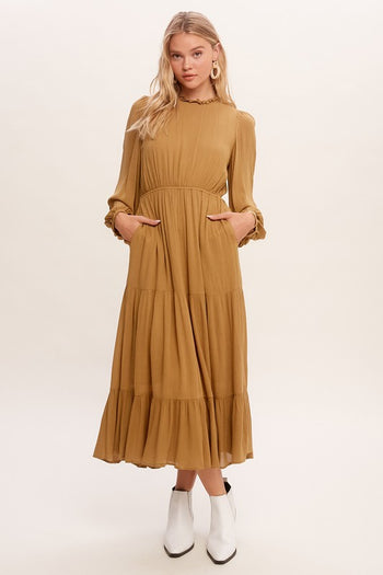 Feminine Boho Inspired Maxi Woven Dress Listicle