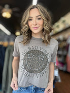 No Bad Vibes Smiley Tee Ask Apparel