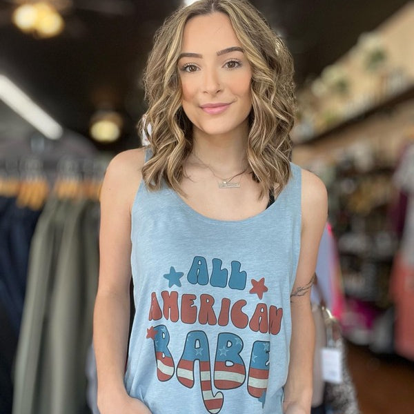 All American Babe Tank Ask Apparel