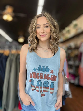 All American Babe Tank Ask Apparel