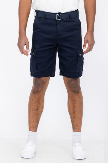 Weiv Mens Belted Cargo Shorts with Belt WEIV