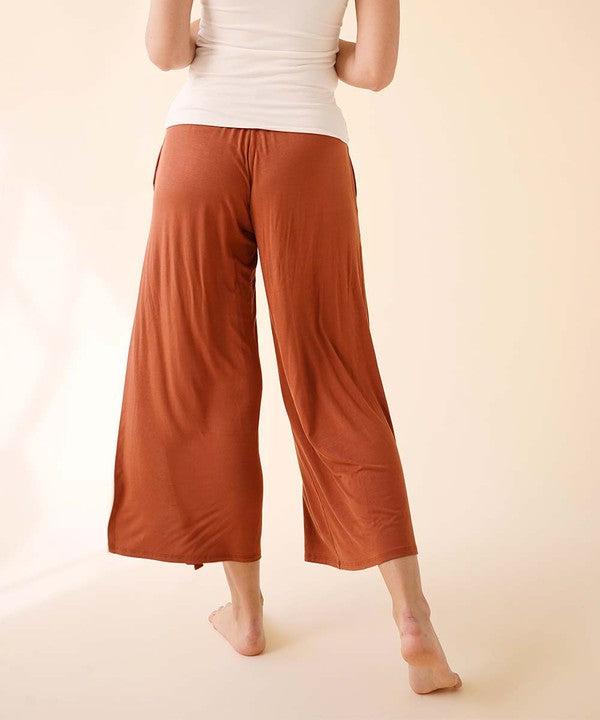 BAMBOO ANKLE LENGTH SLIT PANTS Fabina