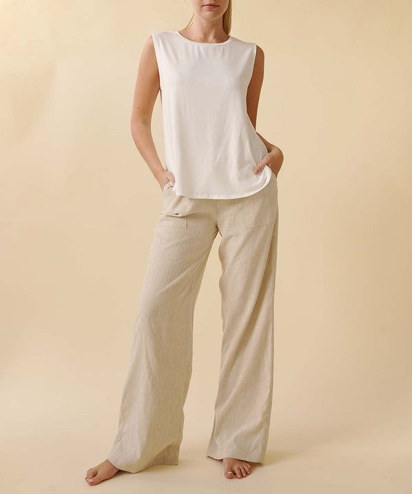 BAMBOO COTTON LINEN PANTS Fabina