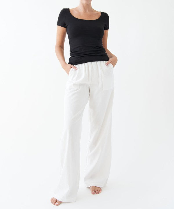 BAMBOO COTTON LINEN PANTS Fabina