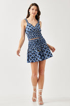 Polka Dot Printed Ruffled Skorts Mustard Seed