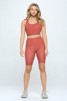 Gingham print activewear set OTOS Active