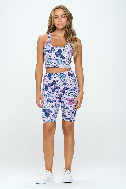 Butterfly print activewear set OTOS Active