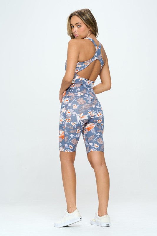 Flowers print activewear set OTOS Active