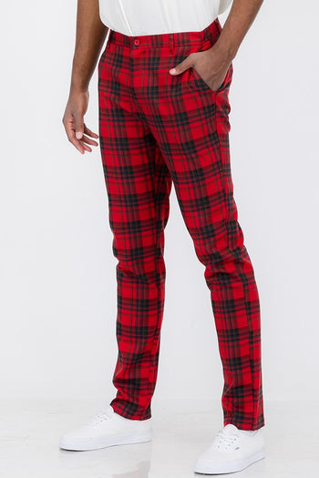 Weiv Mens Plaid Trouser Pants WEIV