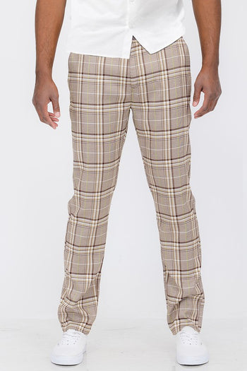 Weiv Mens Plaid Trouser Pants WEIV