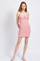 SPAGHETTI STRAP MINI PLAID DRESS Emory Park