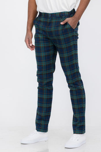 Weiv Mens Plaid Trouser Pants WEIV