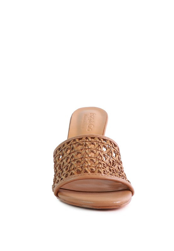 TEASE Woven Heeled Slides Rag Company