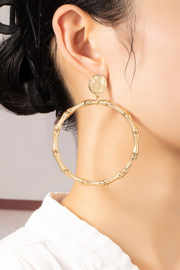 Large statement bamboo hoop earrings LA3accessories