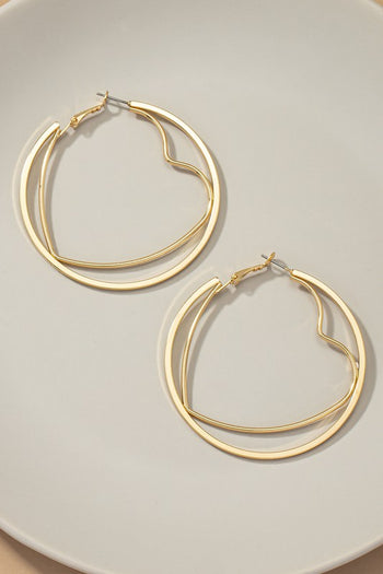 Heart hoop inside a circle hoop earrings LA3accessories