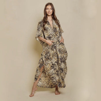 Wide Dress -Animal Print ClaudiaG Apparel