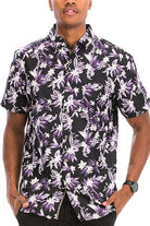 Hawaiian Print Button Down Shirt WEIV