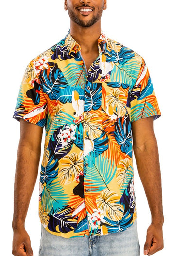 Weiv Hawaiian Print Button Down Shirt WEIV