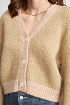 V NECK CONTRASTED CARDIGAN Emory Park