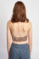 ZIP FRONT HALTER NECK CROP TOP Emory Park