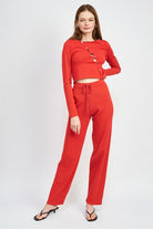 HIGH WAIST BAGGY LOUNG PANTS Emory Park