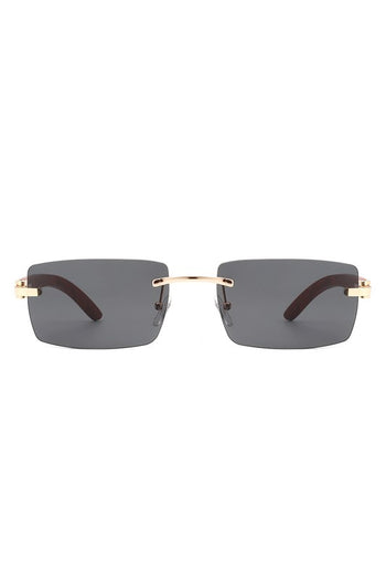 Rectangle Rimless Retro Tinted Sunglasses Cramilo Eyewear