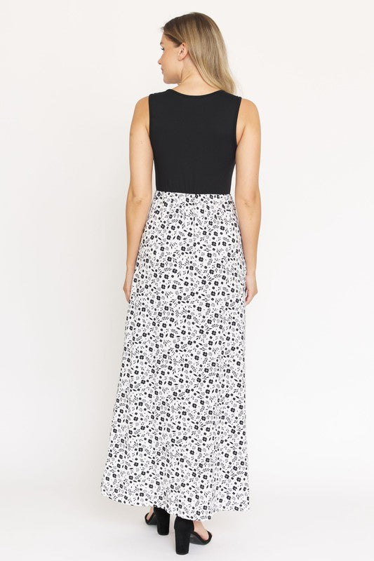 Sleeveless Floral Maxi Dress EG fashion