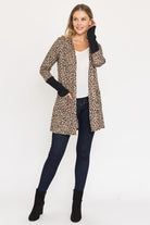 Leopard Print Open Cardigan EG fashion