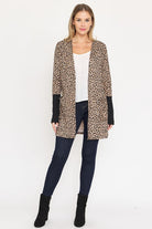 Leopard Print Open Cardigan EG fashion