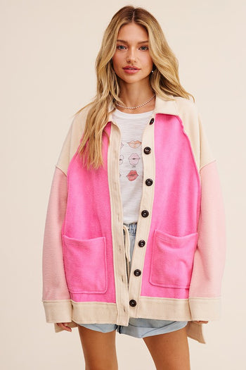 Soft Touch Terry-like Shacket Knit Jacket Listicle