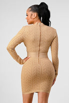 ATHINA HOLIDAY COLLECTION GOLD BANDAGE DRESS Athina