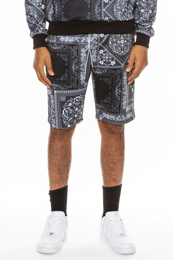 Weiv Mens Paisley Bandana Print Shorts WEIV