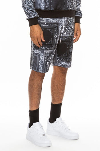 Weiv Mens Paisley Bandana Print Shorts WEIV