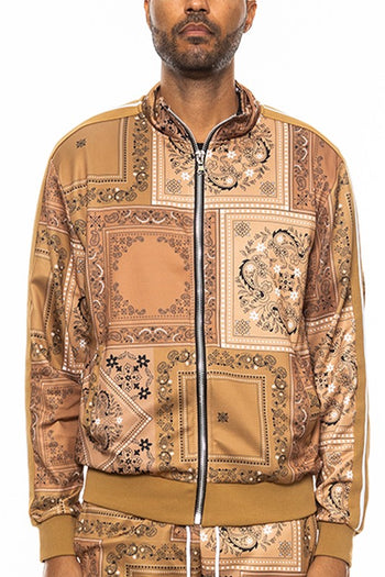 Weiv Mens Paisley Bandana Track Jacket WEIV