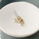 Mini Crystal Lotus Studs HONEYCAT Jewelry