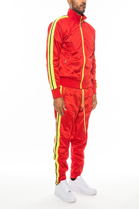 Striped Tape Front Pleat Track Suit WEIV